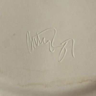 LOT 50: Colorful Collection Of Signed Studio Art Pottery Plates Including a Fish, Check, Swirl and Other Patterns