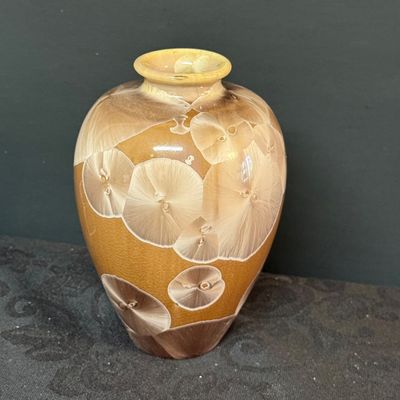 LOT 54: Studio Pottery Vase. Bottle, Crock and Bowl