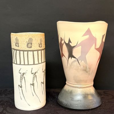 LOT 42: Studio Pottery Pieces Influenced by Indigenous and Prehistoric Artisans