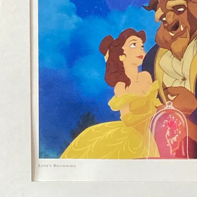 LOT 62: Pair of Framed Disney's Beauty and The Beast Wall Hangings - Numbered 16864 / 30000 "Belle Tames The Beast" and More