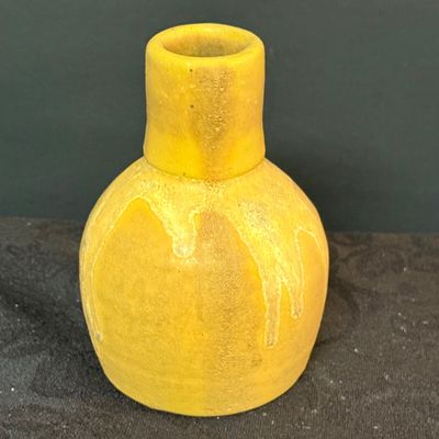 LOT 54: Studio Pottery Vase. Bottle, Crock and Bowl