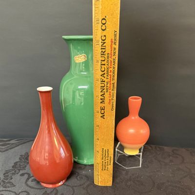 LOT 47L Collection of Colorful Vases Featuring a Green Royal Haeger Baluster Vase and More
