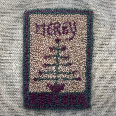 LOT 63: Vintage Stone Trio of Santa's with Primitive Holiday Framed Handcrafted Wall Hangings