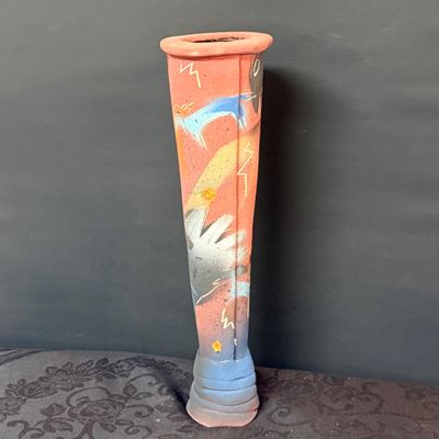 LOT 49: Pair of Signed Studio Pottery Marine Inspired Vases