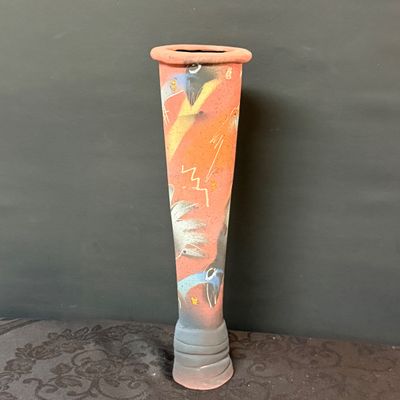 LOT 49: Pair of Signed Studio Pottery Marine Inspired Vases