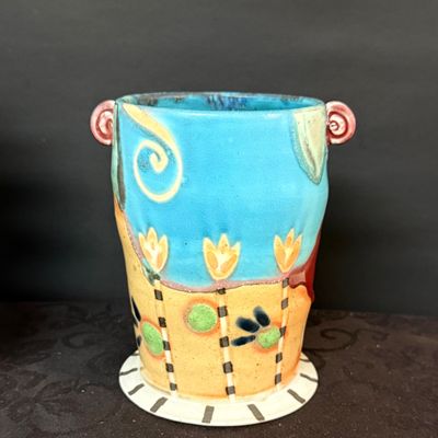 LOT 48: Collection of Southwestern Inspired Vases Bowls and More