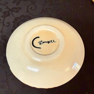 LOT 46: Collection of Whimsical Pottery Art- Bowl, Plate, and Vases