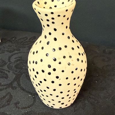 LOT 52: Whimsical Collection of Monochromatic Studio Art Pottery Including 2 Animal Hooded Figures and Vases Some Pieces are Signed