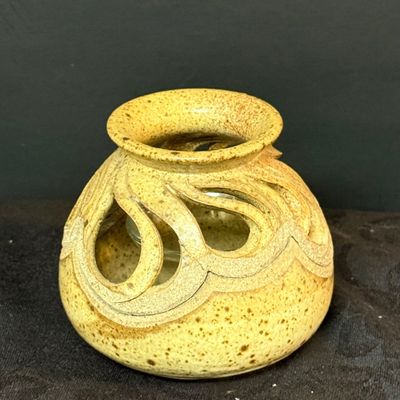 LOT 53: Collection of Studio Art Pottery - Vase, Bowl and Votive Candle Holders