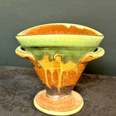 LOT 53: Collection of Studio Art Pottery - Vase, Bowl and Votive Candle Holders