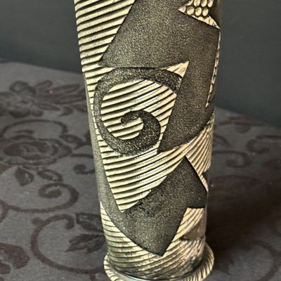 LOT 40: Ash Works Studio Pottery Vase Designed by Anne Harris