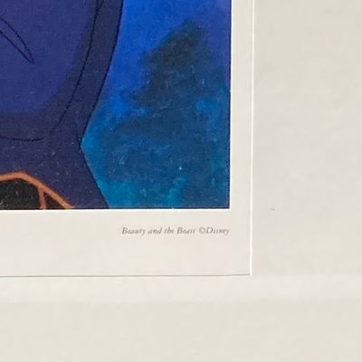 LOT 62: Pair of Framed Disney's Beauty and The Beast Wall Hangings - Numbered 16864 / 30000 "Belle Tames The Beast" and More