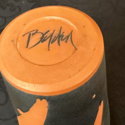LOT 49: Pair of Signed Studio Pottery Marine Inspired Vases