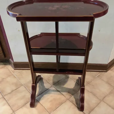 Sale Photo Thumbnail #241: Red and Gold Floral Design
Folds Up
2 Tiers
32" tall x 24" wide x 21.5" deep
Some minor scratches and wear

Pickup Details
Once your purchase is complete, you'll receive the pick-up address along with your scheduled pick-up instructions. Feel free to reac