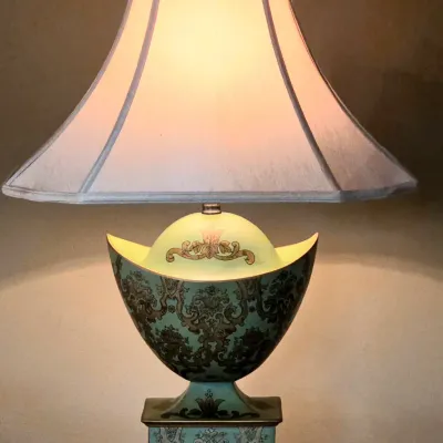 Sale Photo Thumbnail #63: Green and Gold Finish Mixed Resin Material
Lamp Shade
31" tall x 19" wide

Pickup Details
Once your purchase is complete, you'll receive the pick-up address along with your scheduled pick-up instructions. Feel free to reach us at 708-362-1512 or 708-362-1