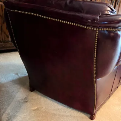 Sale Photo Thumbnail #387: Chair 31" tall x 35" deep x 30" wide
Ottoman 16" tall x 23" deep x 20.5" wide
There is a scratch under one arm; see photo
Very gently used

Pickup Details
Once your purchase is complete, you'll receive the pick-up address along with your scheduled pick-up