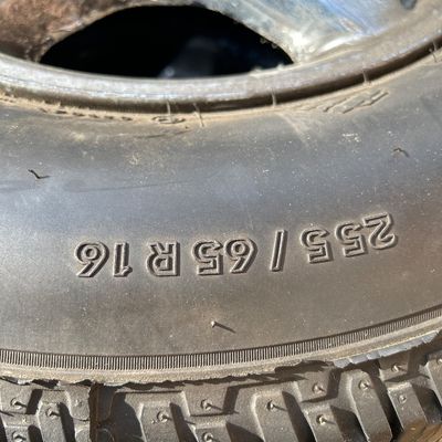 255/65 R 16 by “General.” Tubeless radial