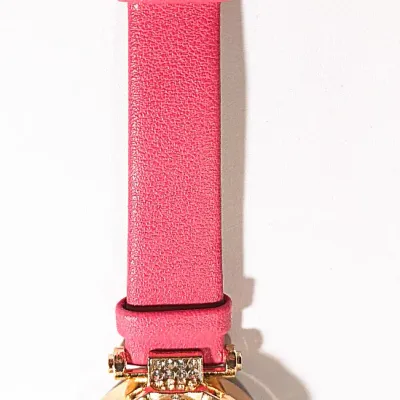 Sale Photo Thumbnail #14: PINK  Round Dial WATCH with Double Edged Jeweled Accent Stones on a Pink Faux-Leather 9" Band & Rose Gold Surround **EXTRA BATTERY INCLUDED**

Battery Properties: Non-rechargeable Battery
Brand: CAYON
Case Shape: Round
Display: Analog
Feature: Shock-resis