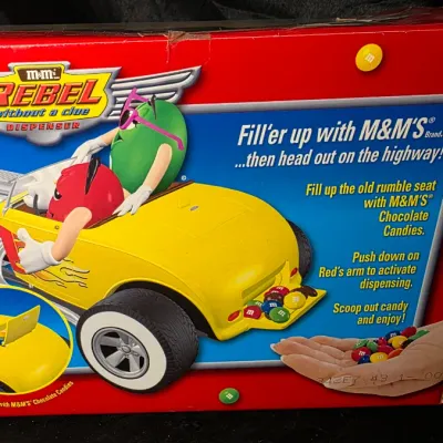 M&M's Rebel Without A Clue Hot Rod Candy Dispenser 2003