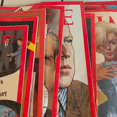 Vintage TIME Magazine Bundle 1970s Marilyn Monroe Nixon History Lot