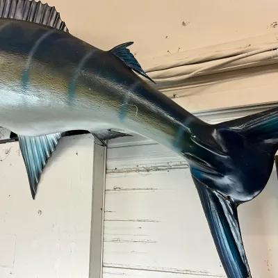956 Large Metal Sailfish Wall Sculpture with Mounting Hardware