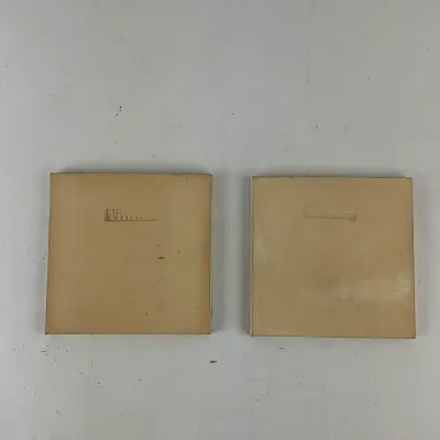 962 Pair of Rörstrand Hand-Painted Scandinavian Art Pottery Tiles