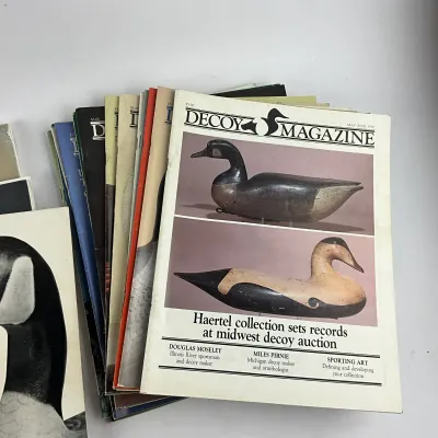 954 Vintage Decoy Magazine & Waterfowl Auction Catalog Collection (c. 1989–1995)