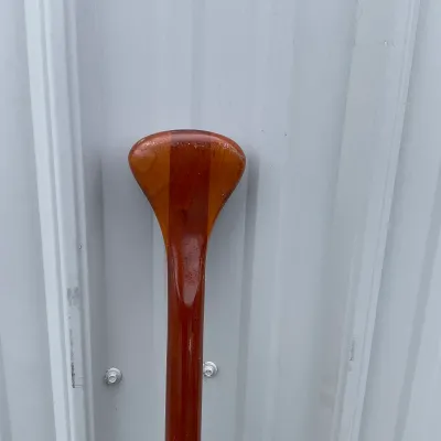 973 Custom Cherry Wood Canoe Paddle – "Nathanson Creek" Engraved, 60"