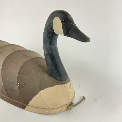 936 Signed Jarvis Snow Canvas-Over-Wire Canada Goose Decoy