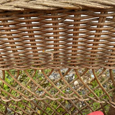 1010 3-Piece Rustic Wicker Patio Seating Set with Cushions