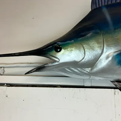 956 Large Metal Sailfish Wall Sculpture with Mounting Hardware