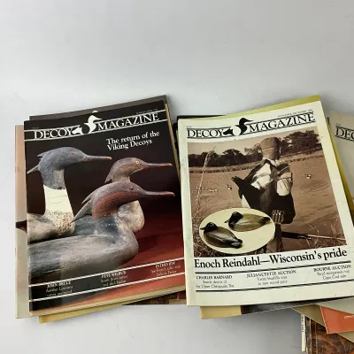 954 Vintage Decoy Magazine & Waterfowl Auction Catalog Collection (c. 1989–1995)
