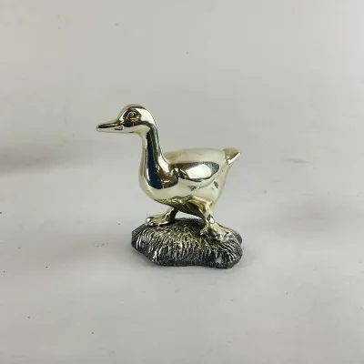 940 Zanfeld Italy .999 Silver Electroformed Duck Figurine Sculpture