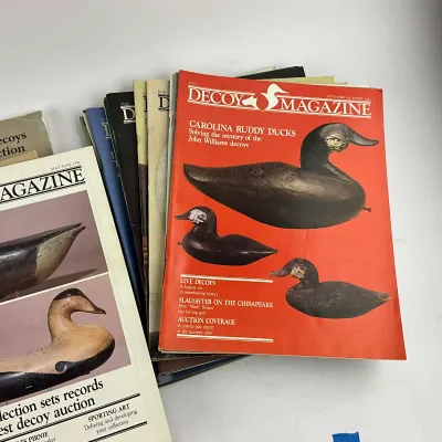 954 Vintage Decoy Magazine & Waterfowl Auction Catalog Collection (c. 1989–1995)