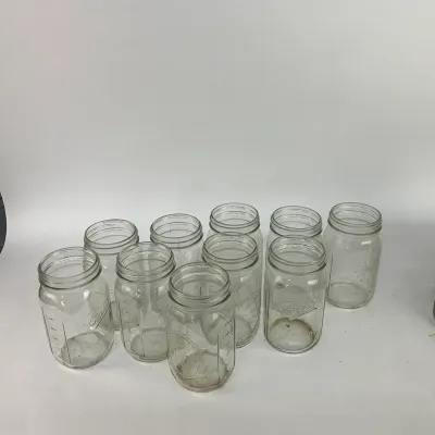 1058 Lot of Vintage Ball Glass Mason Canning Jars with Lids
