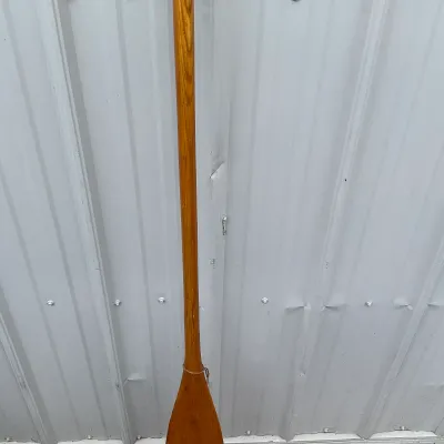979 Antique K. Crafts Beaver Tail Wooden Canoe Paddle – 66.25"