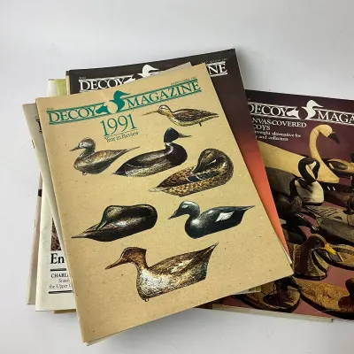 954 Vintage Decoy Magazine & Waterfowl Auction Catalog Collection (c. 1989–1995)