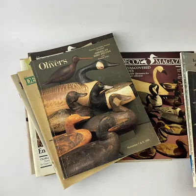 954 Vintage Decoy Magazine & Waterfowl Auction Catalog Collection (c. 1989–1995)