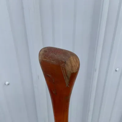 972 Teal Paddle Cherry Wood Beaver Tail Canoe Paddle – 60.5"