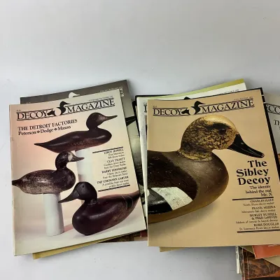 954 Vintage Decoy Magazine & Waterfowl Auction Catalog Collection (c. 1989–1995)