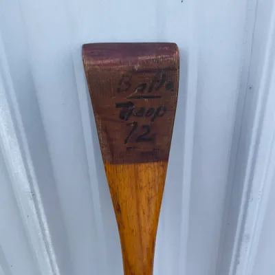 968 Pair of Vintage Wooden Canoe & Boat Oars – "Battle Troop 72" & F-17