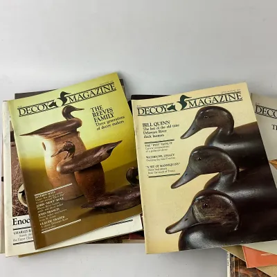 954 Vintage Decoy Magazine & Waterfowl Auction Catalog Collection (c. 1989–1995)