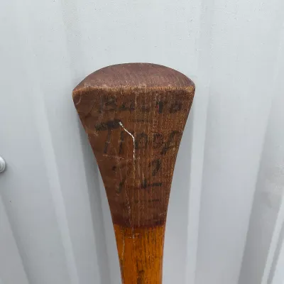980 Vintage Hand-Painted "Authur" Wooden Canoe Paddle – Battalion 72