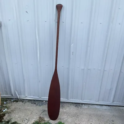 970 Vintage Wooden Beavertail Canoe Paddle – 60"