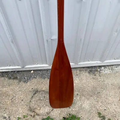 973 Custom Cherry Wood Canoe Paddle – "Nathanson Creek" Engraved, 60"