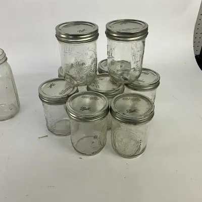 1058 Lot of Vintage Ball Glass Mason Canning Jars with Lids