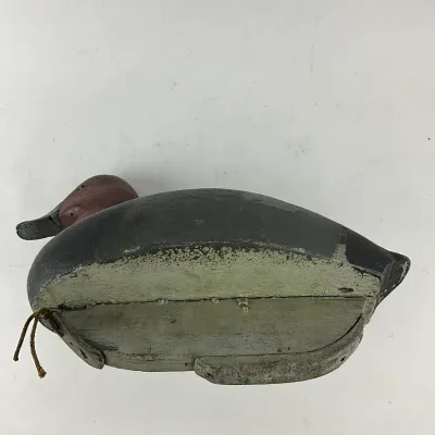 965 Antique Hand-Carved Redhead Duck Decoy