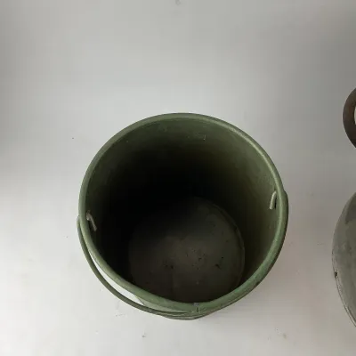 986 Vintage Galvanized Wash Basin & Minnow Bucket – Rustic Garden Planter Pair