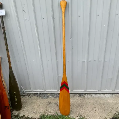 981 Hand-Painted Decorative Wooden Canoe Paddle with Black Panther Motif