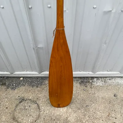979 Antique K. Crafts Beaver Tail Wooden Canoe Paddle – 66.25"